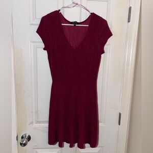 Trixxi Burgundy Knit Dress
